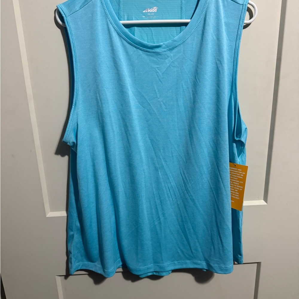 Avia Blue Relaxed Sleeveless Muscle Tee